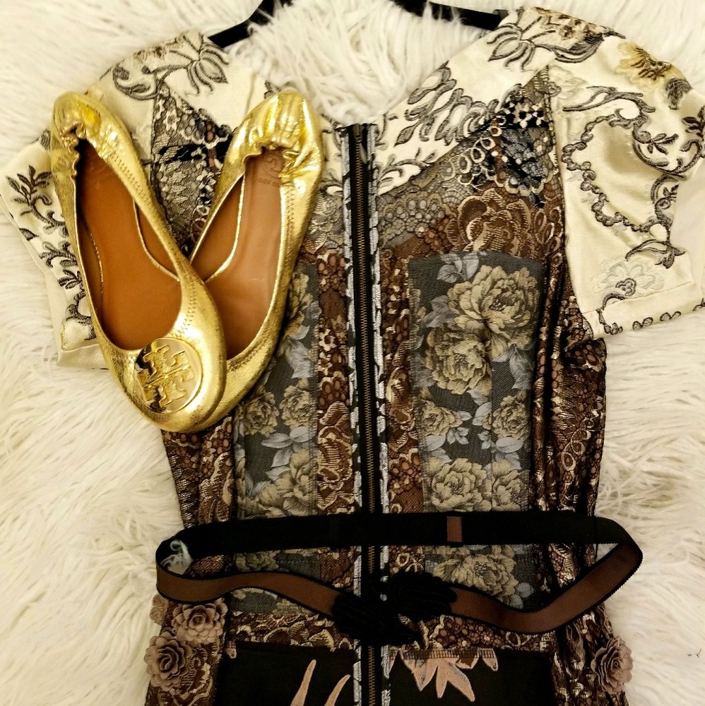 Byron Lars Brocade Midi Lace Dress
(Anthropologie)